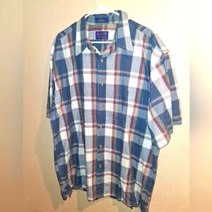 Pendleton Button Up Shirt Mens  Short Sleeve Plaid XL